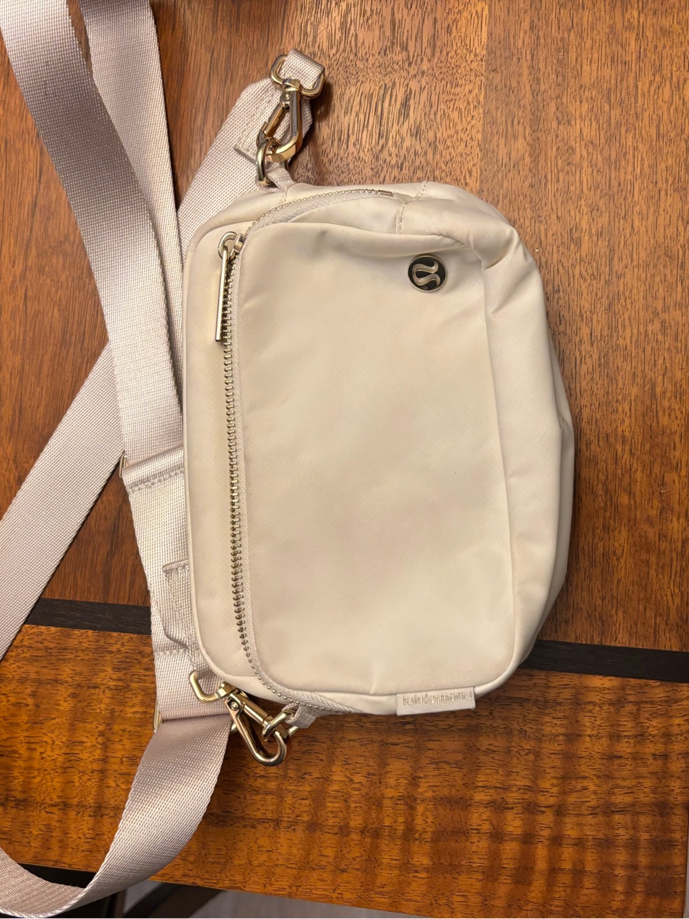 lululemon athletica Cream Quilted Crossbody Pouch